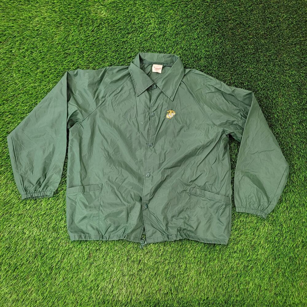 Vintage 80s USMC Marines Coach Jacket XL 25x27 Baggy USA